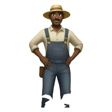 black farmer with cotton sticker