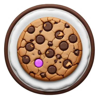 dark brown cookie sticker