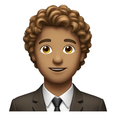 Young man with brown sweeping hair accountant sticker