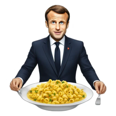 emmanuel macron qui mange des suhi sticker