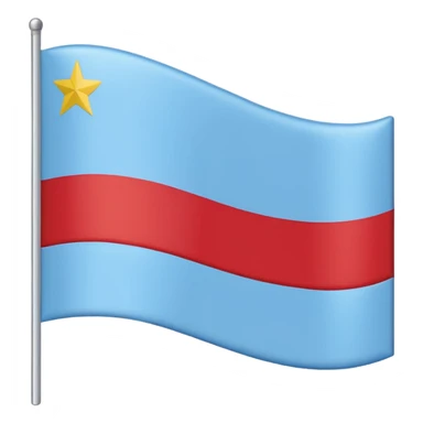 Flag of Gagauzia, Horizontal flag: light blue on top (large), thin white stripe in the middle, thin red stripe at the bottom. three yellow stars in a triangle at the top-left. sticker