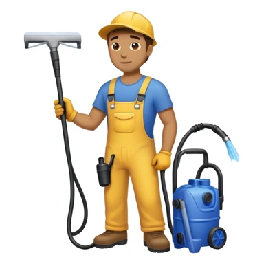 Guy pressure washing￼ sticker