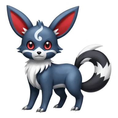 Umbreon-Absol-Minccino-Zangoose-fusion-hybrid-creature  sticker