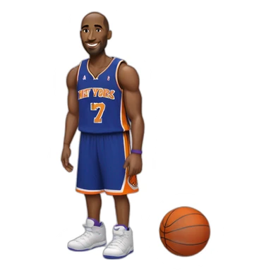kobe bryant with knicks jersey sticker