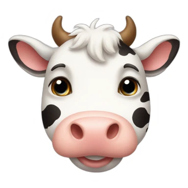 Cute little cow sticker