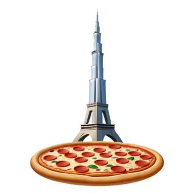 The largest pizza bigger than a Burj Khalifa sticker