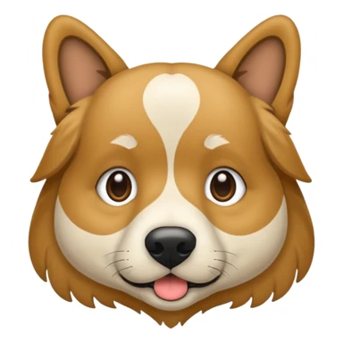 Grauer Hund, kleine Ohren, Zunge raus sticker