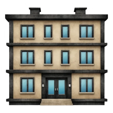 Hotel avec un visage de fou sticker