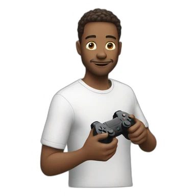 a white guy playing playstation sticker