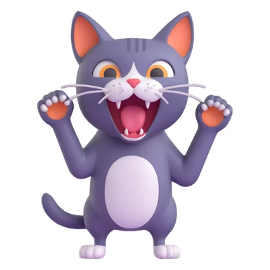 Gato gritando "Help" sticker