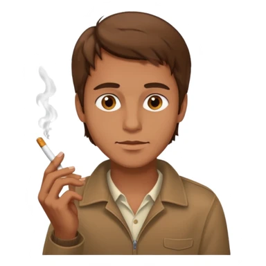 garcon brun cigarette  sticker