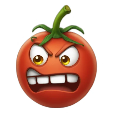 angry tomatoe sticker