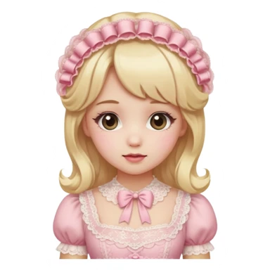 Pink Lolita with blonde hair sticker