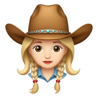 cute cowgirl hat sticker