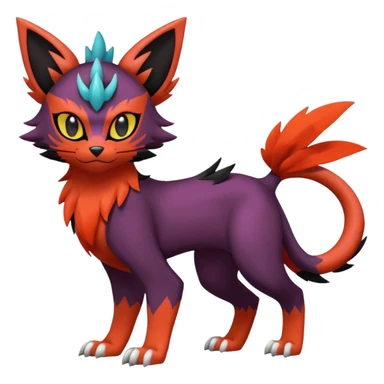 Liepard-Noivern-Litten-Sprigatito-Pokémon-fusion-creature (full body) sticker