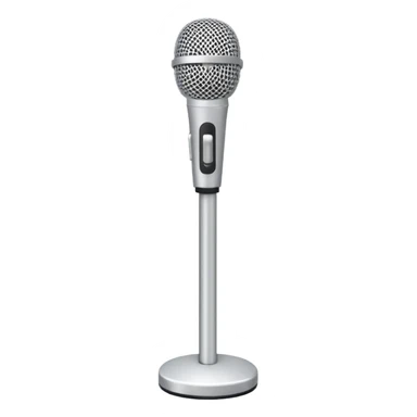 Microphone Stand white sticker