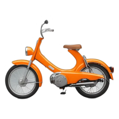 Mobylette orange 50v 1970 Motobecane sticker