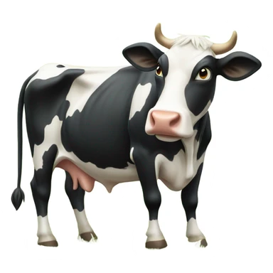 a cow on a hill  sticker