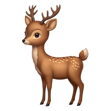 realistic little deer full body sticker