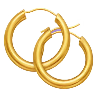 Gold hoop earrings sticker