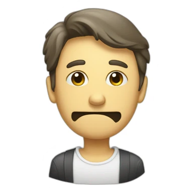 Monsieur qui pleure sur des toilettes sticker