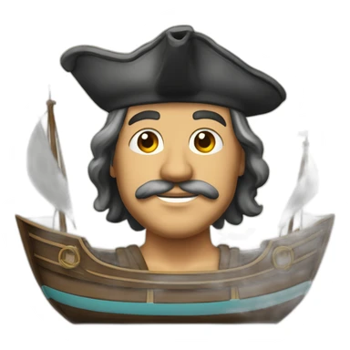 cristopholus columbus in a ship sticker