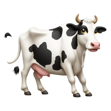 Dancing cow sticker