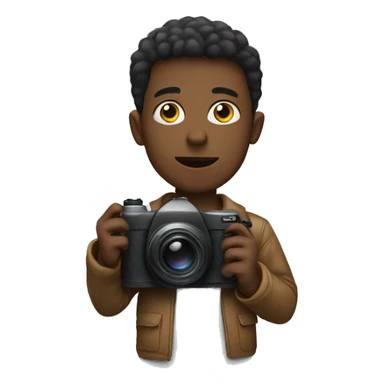 Boy with a camera sticker