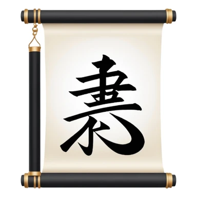 Japanese calligraphy scroll sticker