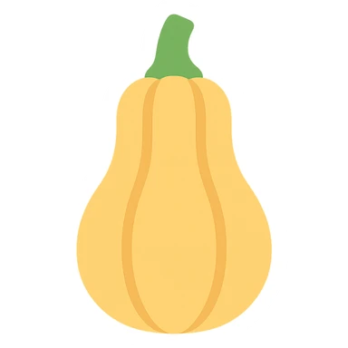 colored icon of a squash fruit with green stem and yellow-orange body sticker