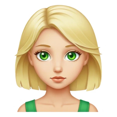 blonde girl with green eyes  sticker