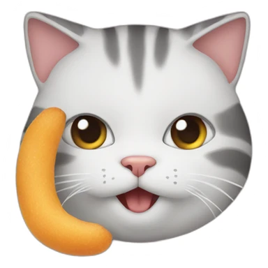 Cat eat food sticker