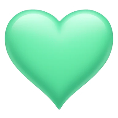 mint green heart sticker