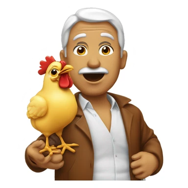 Papi qui mange du poulet  sticker