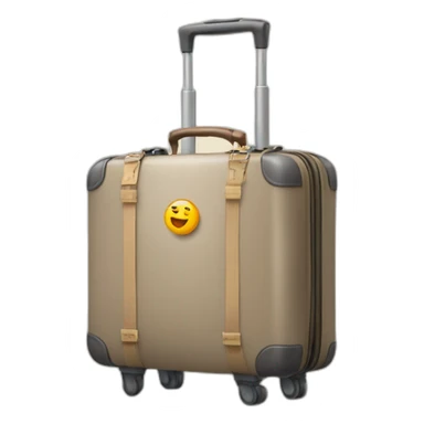 une flèche de validation sur une valise de voyage sticker