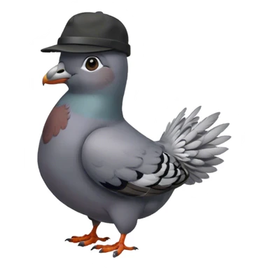Pigeon wearing hat  sticker