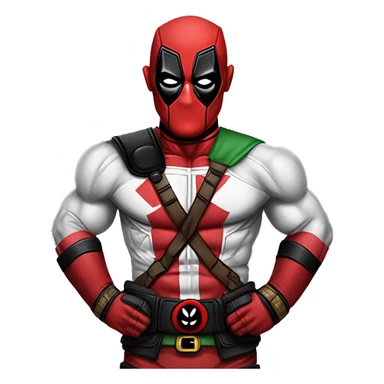 conor mcgregor wearing costume Deadpool sticker