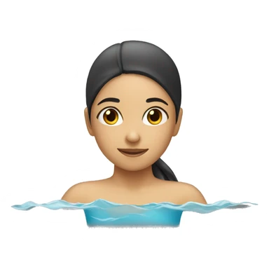 Girl swimming sticker