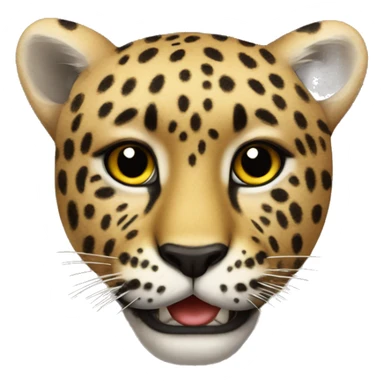 Leopardo con lazo sticker