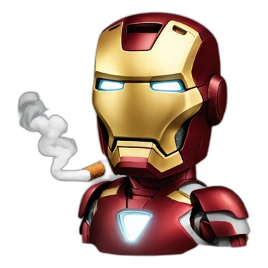 Iron man smoking sticker