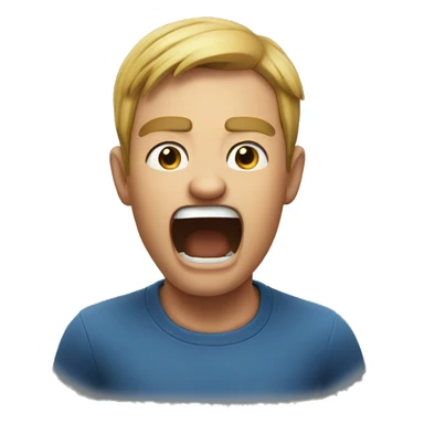Yelling emoji sticker