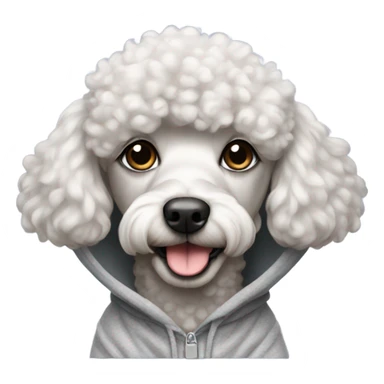 Poodle wearing a hoodie  sticker