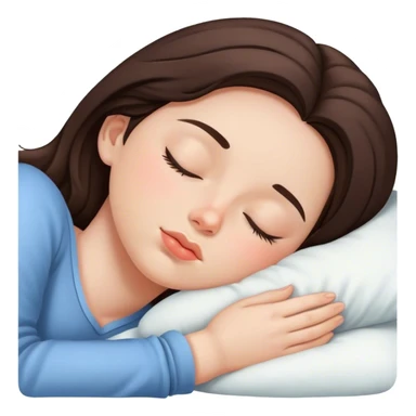 Brunette girl sleepin sticker