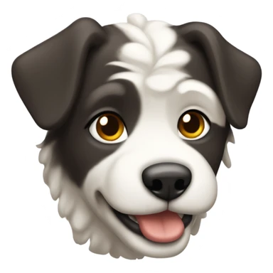 Un perro con pelo blanco y rizado  sticker