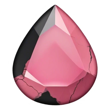 black and pink rhodonite gem sticker