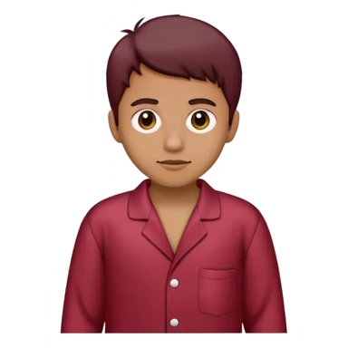 Maroon pj set sticker