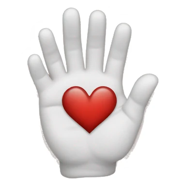 fingers forming heart sticker