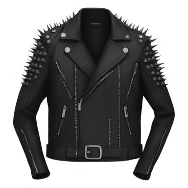 Black spiked leather jacket sticker