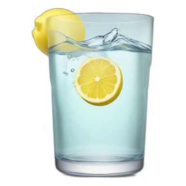 Coin on a lemon in glass of water sticker