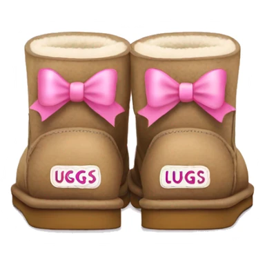 uggs with pink bows on the back sticker